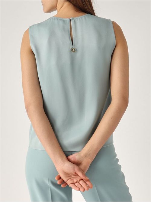 Top in raso lucido con pieghe TWINSET | TP2652/00485